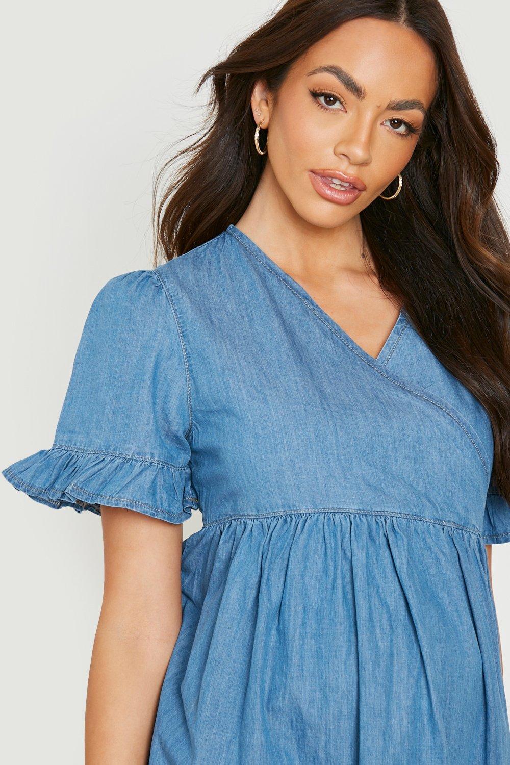 Boohoo maternity smock dress hotsell